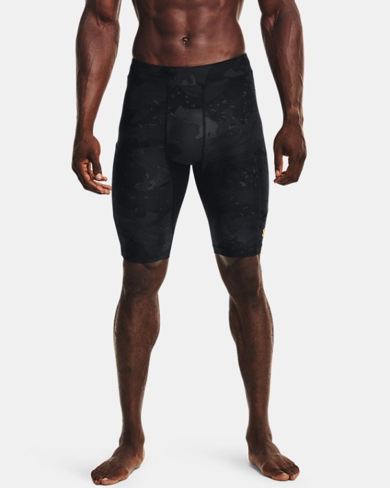 กางเกงขาสั้น Project Rock Camo Compression สำหรับผู้ชาย, Black, pdpMainDesktop image number 0